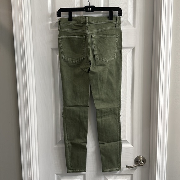 Free People Busted Knee Skinny Jeans - Green, Size 27 - Picture 4 of 4